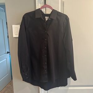 CHICO9D'S NO IRON BLACK SHIRT
